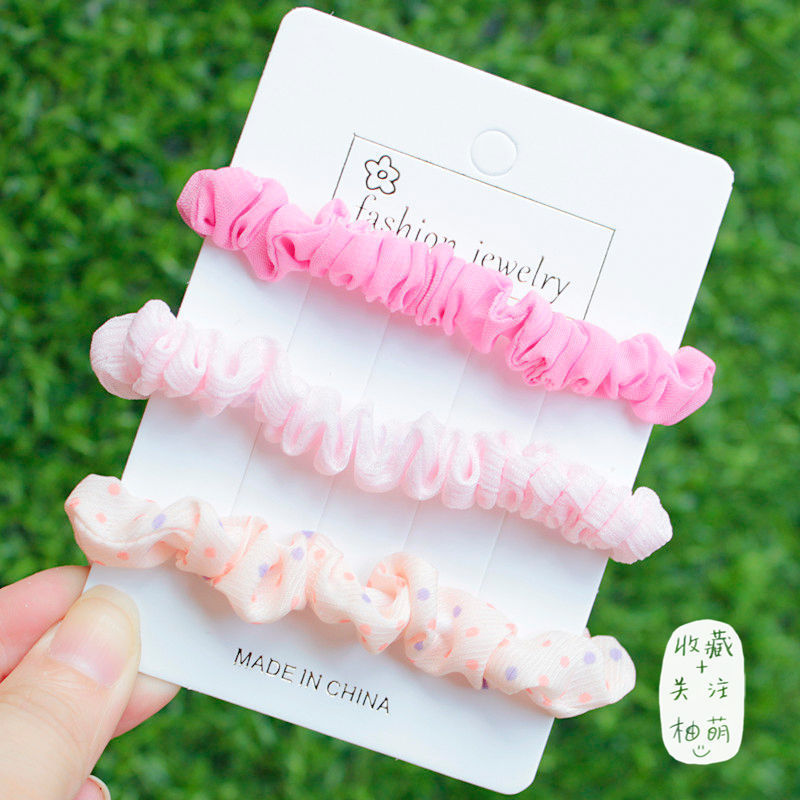 Korean Sweet Elastic Hair Band Set - Ins Style Rubber Bands for Girls
