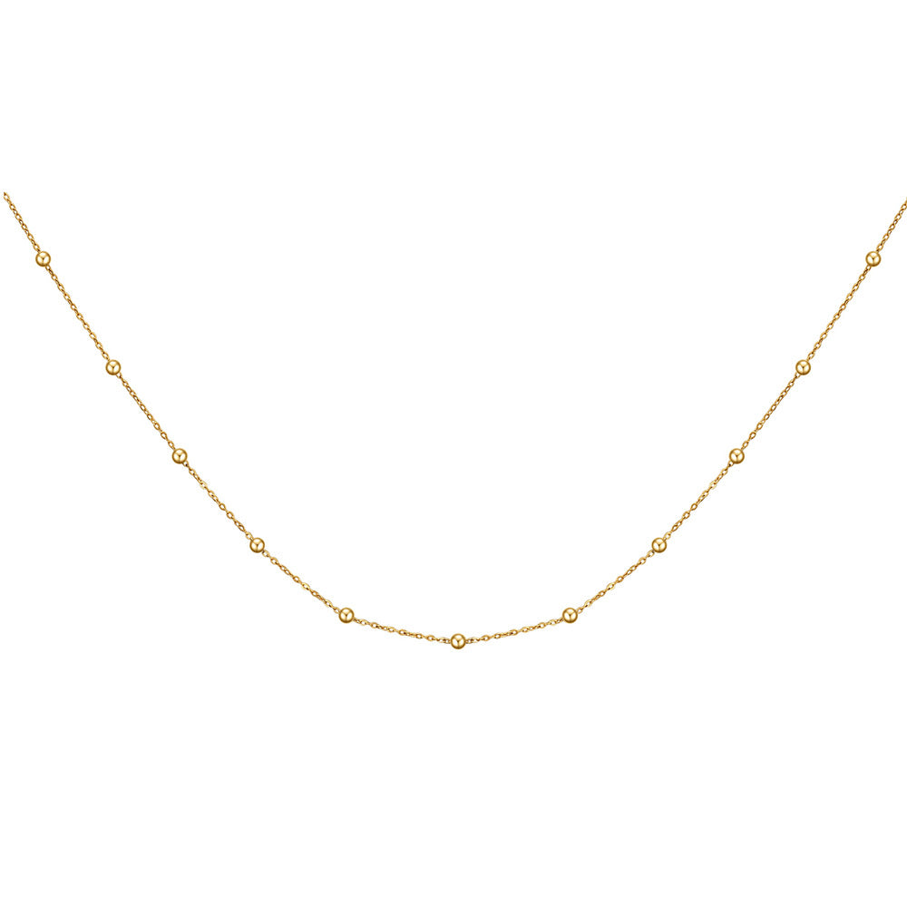Simple Solid Color Stainless Steel O-Chain Necklace for Women