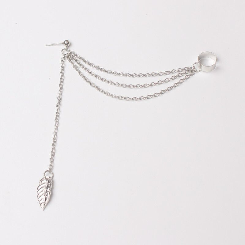 Fashion Leaf Fringe Metal Earrings for Women