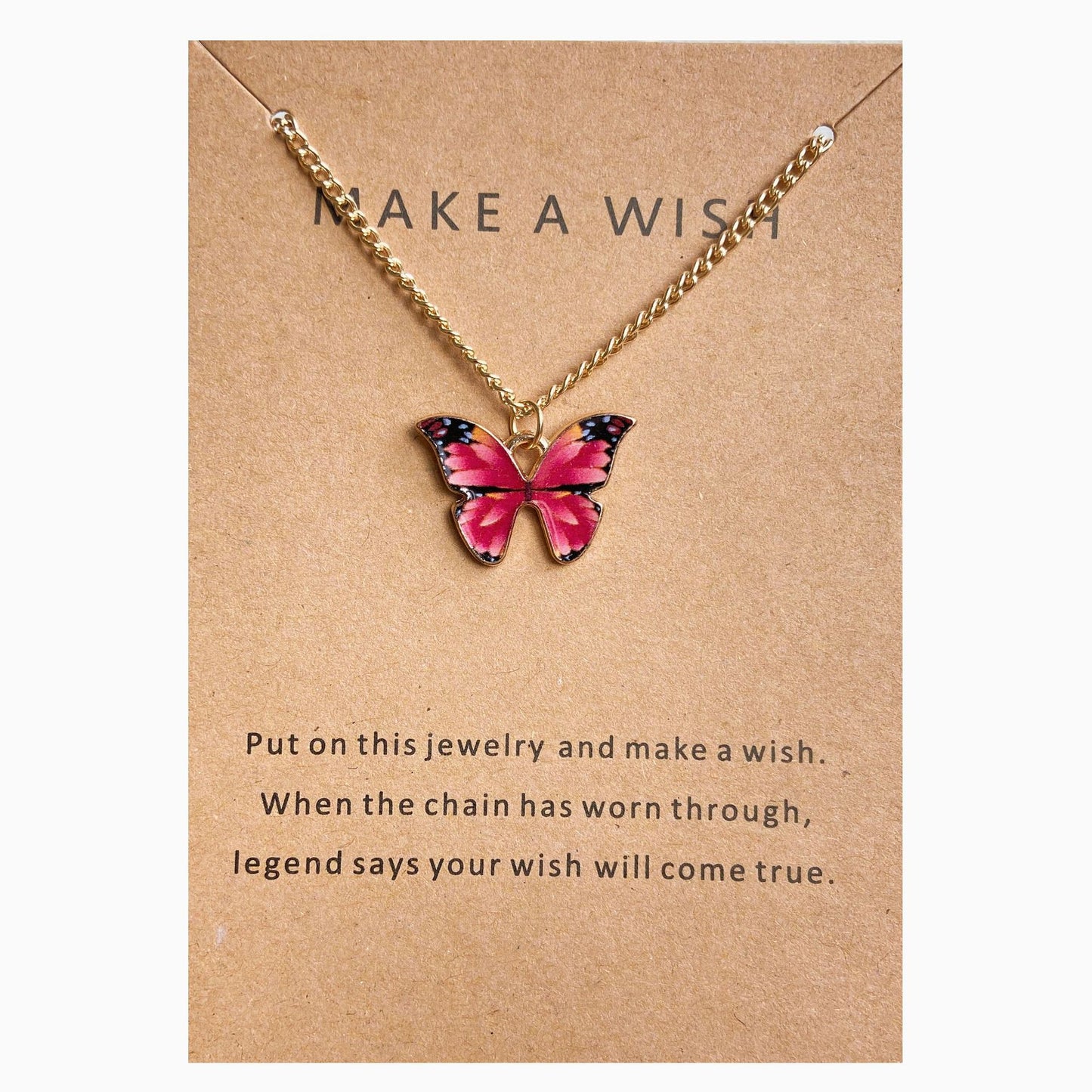 Bohemian Butterfly Pendant Alloy Necklace Set