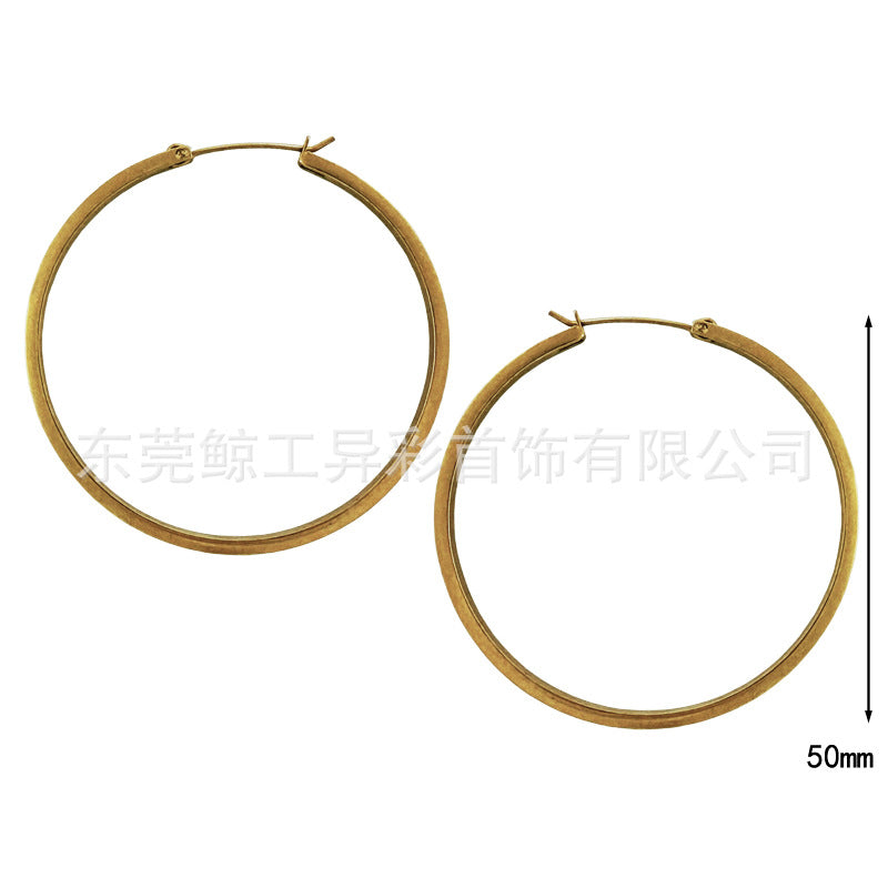 Titanium Steel Minimalist Hoop Earrings