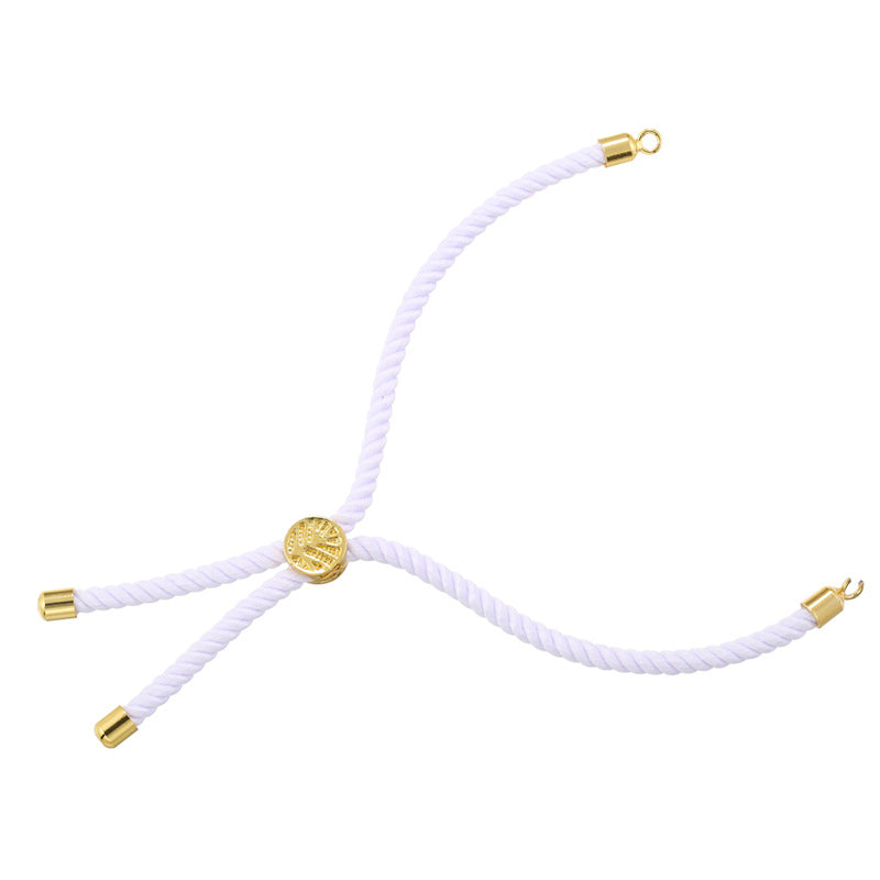 18K Gold Plated Tree of Life Adjustable Rope Bracelet