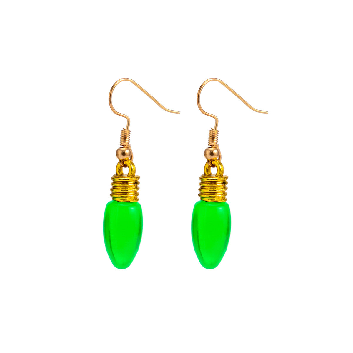 Minimalist Christmas Tree Snowman Acrylic Alloy Earrings - Festive Candy Bulb Design