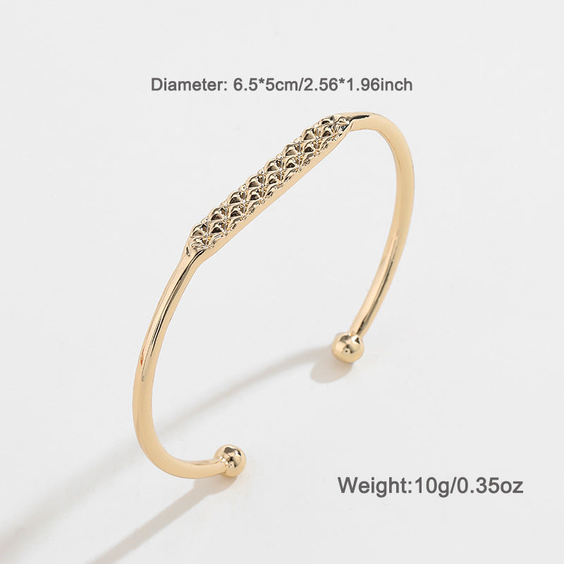 Cute Geometric Lip Enamel Bangle - Fashion Original Design Stackable Bracelet for Women