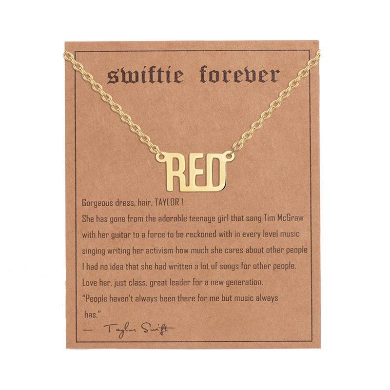 Simple Letter Stainless Steel Pendant Necklace - Gold Plated Fashion Accessory