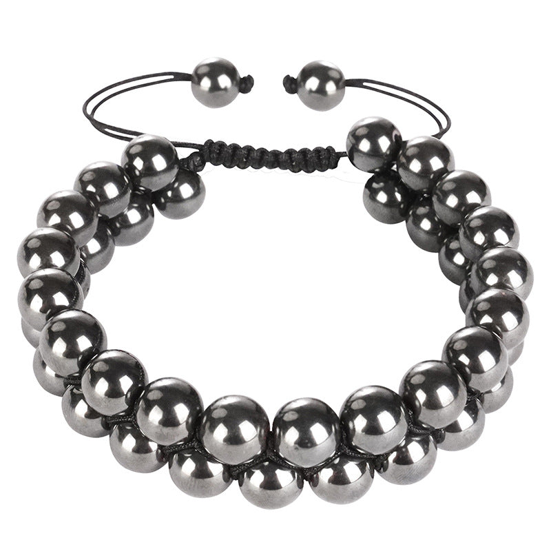 Fashion Natural Agate and Tiger Eye Beaded Adjustable Unisex Bracelet