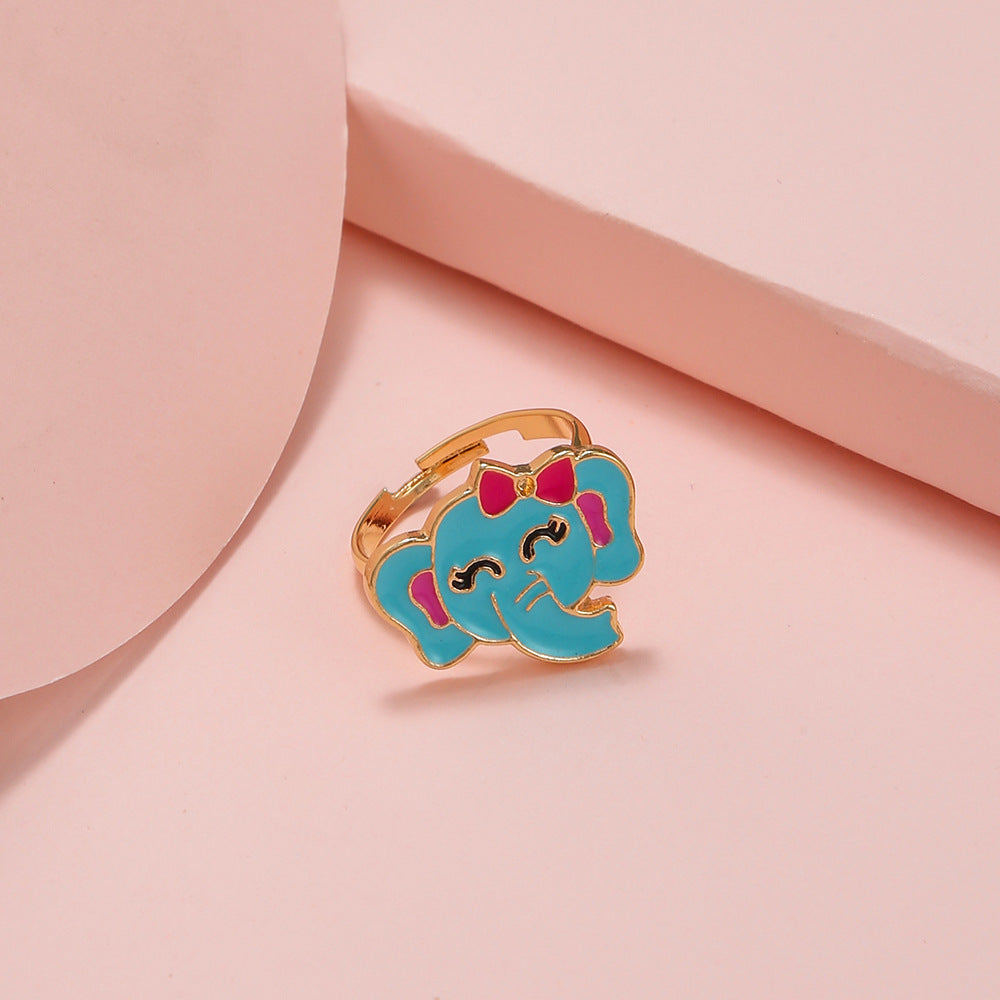 Cute Cartoon Adjustable Kid's Rings - Panda, Unicorn, Dinosaur, Owl, Ice Cream Designs