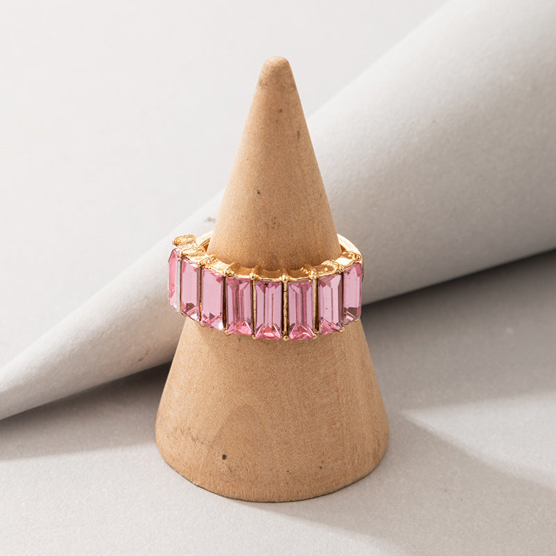 Wholesale Fashion Multicolor Gemstone Ring for Women - Trendy Minimalist Style