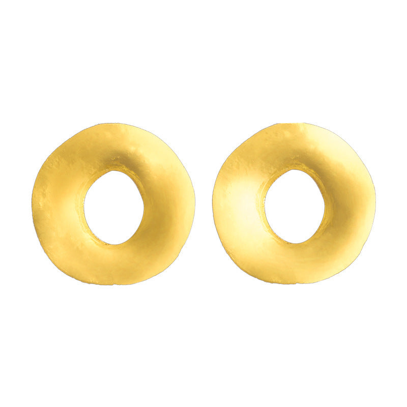Elegant Irregular Gold Plated Alloy Drop Earrings