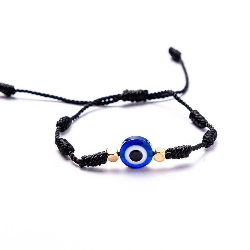 Ethnic Evil Eye Palm Cotton Thread Braided Unisex Bracelet