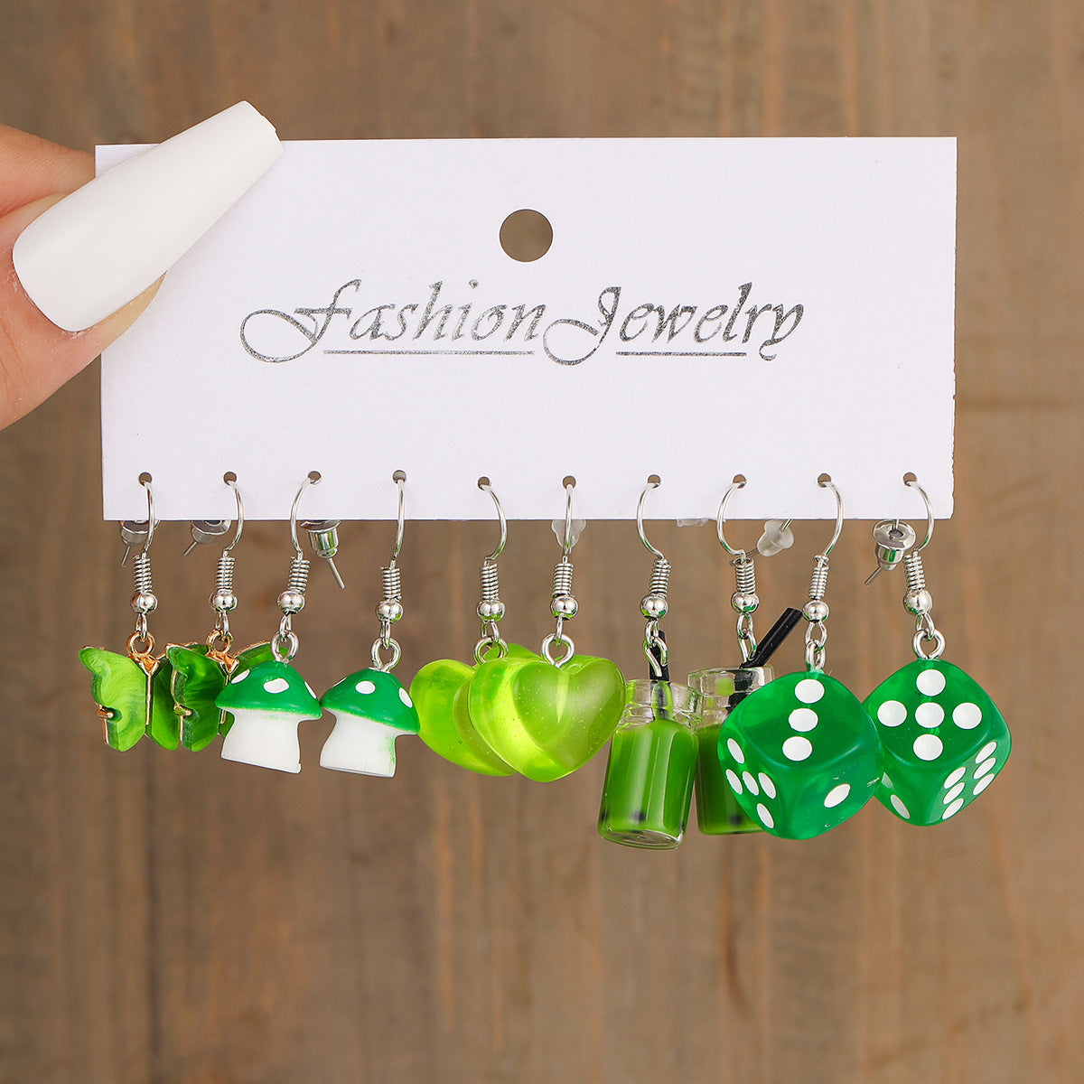 Cute Geometric Acrylic Earrings Set - Butterfly, Cloud, Duck, Mushroom, Heart Designs