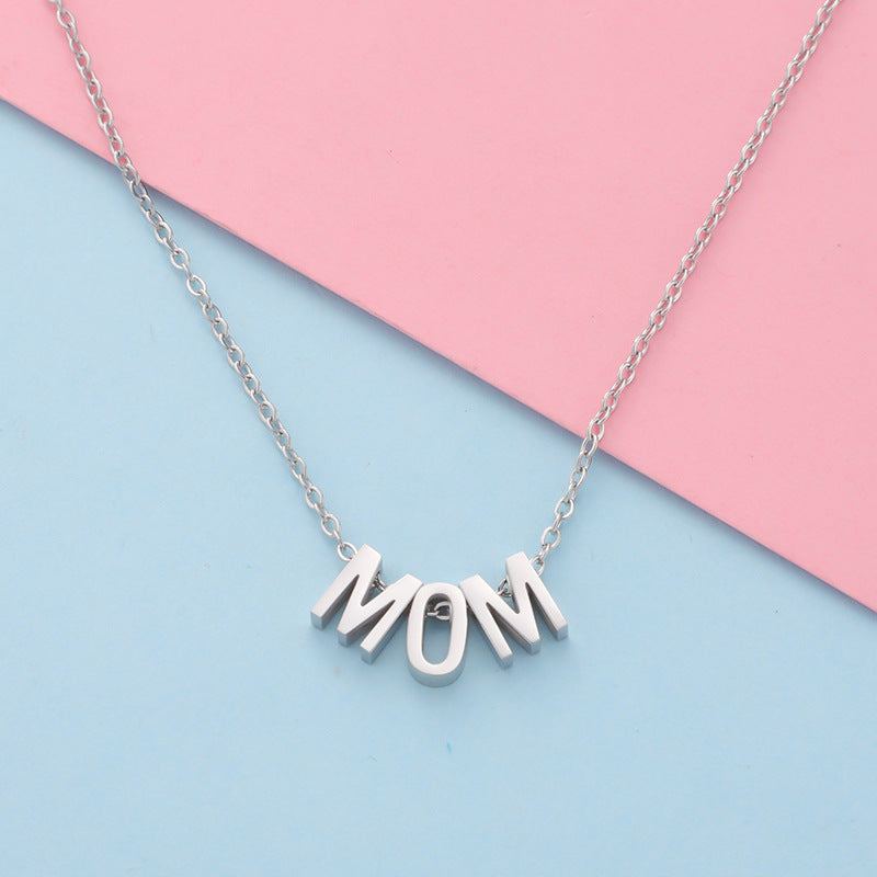 Fashion MOM Stainless Steel Pendant Necklace for Mother's Day