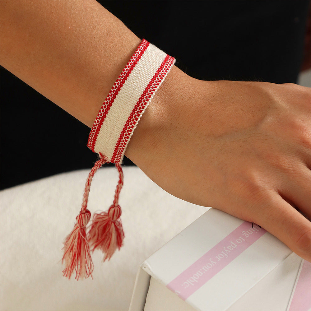 Retro Bohemian Handwoven Tassel Bracelet