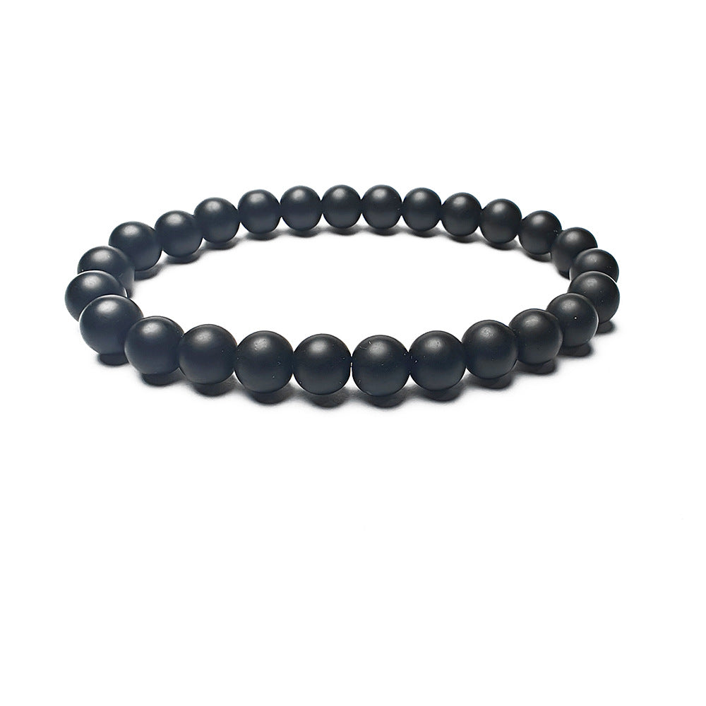 Geometric Natural Stone Agate and Tiger Eye Beaded Unisex Bracelet Set