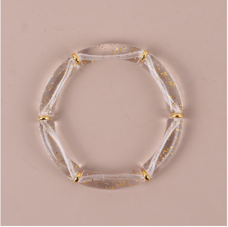 Colorful Acrylic Resin Beaded Cuff Bracelet