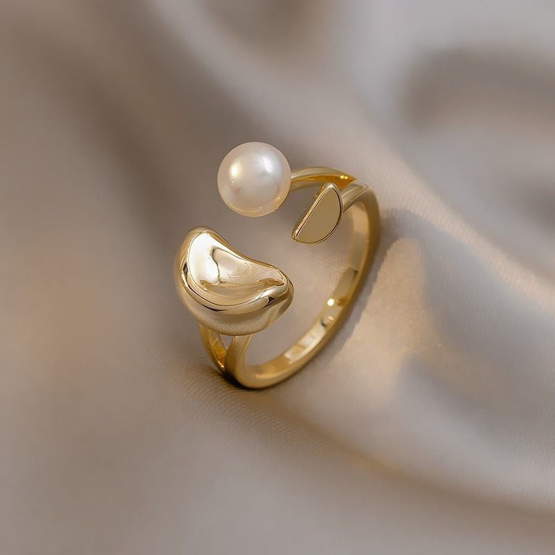 Fashion Heart & Bow Knot Zircon Adjustable Copper Ring
