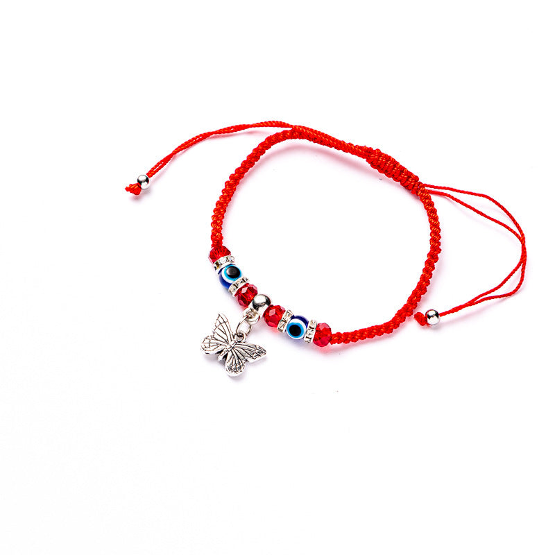 Ethnic Evil Eye Palm Cotton Thread Braided Unisex Bracelet
