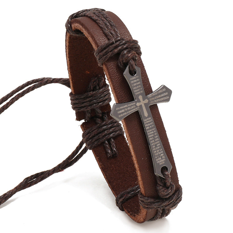 Retro Tree of Life Leather Braided Adjustable Bracelet