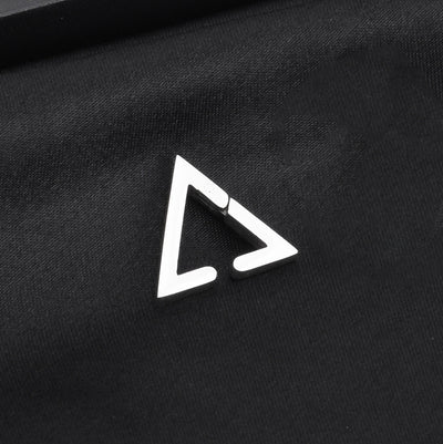 Geometric Stainless Steel Triangle Drop Earrings for Men and Women