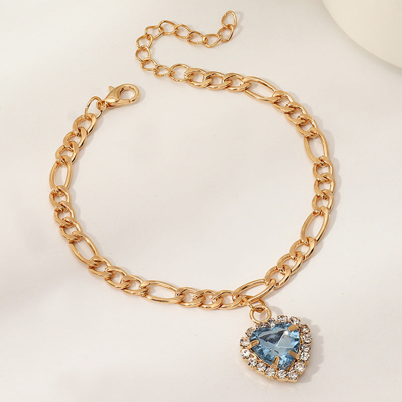 Fashion Simple Heart Zirconia Bracelet