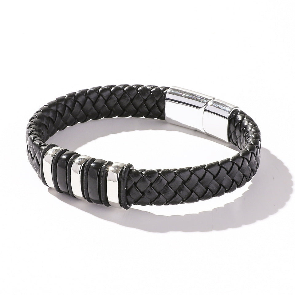 Hand-Woven Magnetic Clasp Bracelet for Men and Women - Simple Jewelry