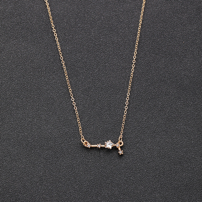 Starry Sky Zodiac Constellation Pendant Necklace