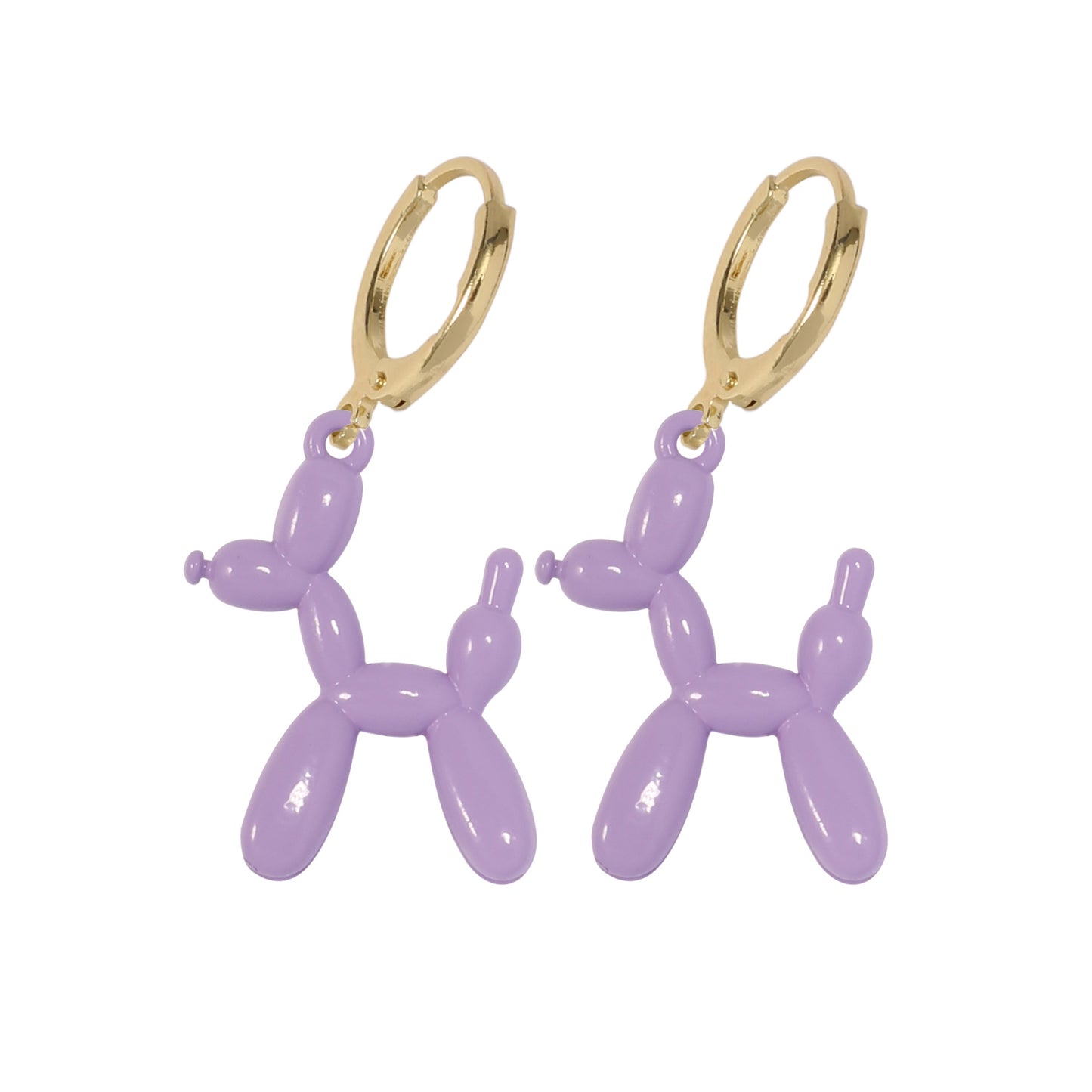 Cartoon Candy Color Balloon Dog Earrings - Fashionable Alloy DIY Jewelry Accessories