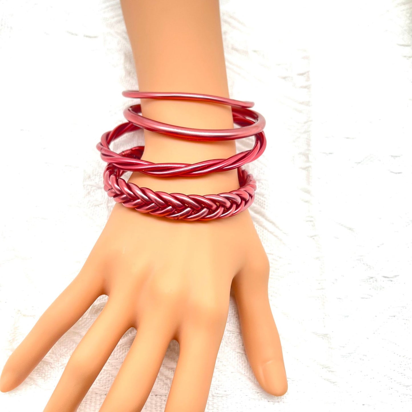 Simple Style Unisex Silica Gel Braided Bangle Bracelet