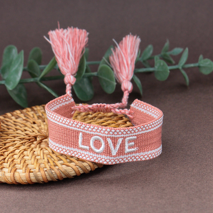 Retro Bohemian Heart Shape Rope Braid Women's Bracelet