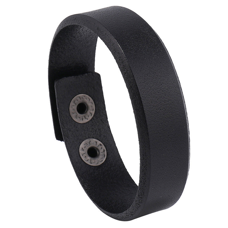 Casual Multicolor Alloy Magnetic Clasp Glossy Cowhide Punk Bracelet