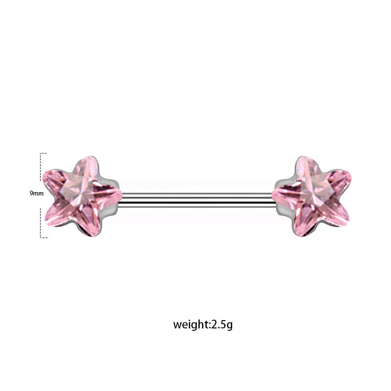 Sweet Heart Wing Zircon Stainless Steel Body Chain