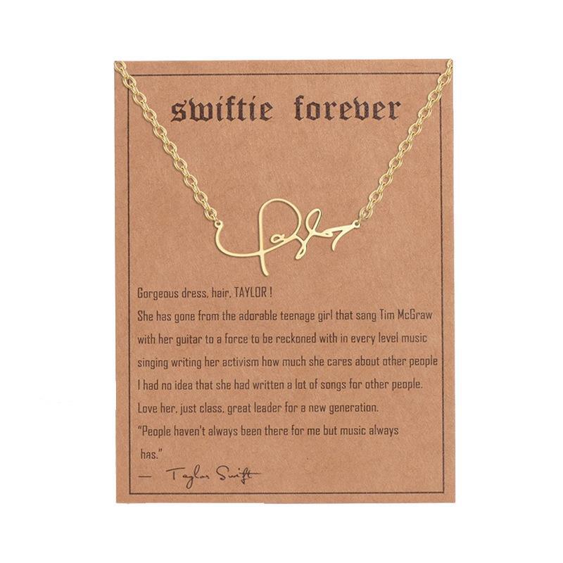 Simple Letter Stainless Steel Pendant Necklace - Gold Plated Fashion Accessory