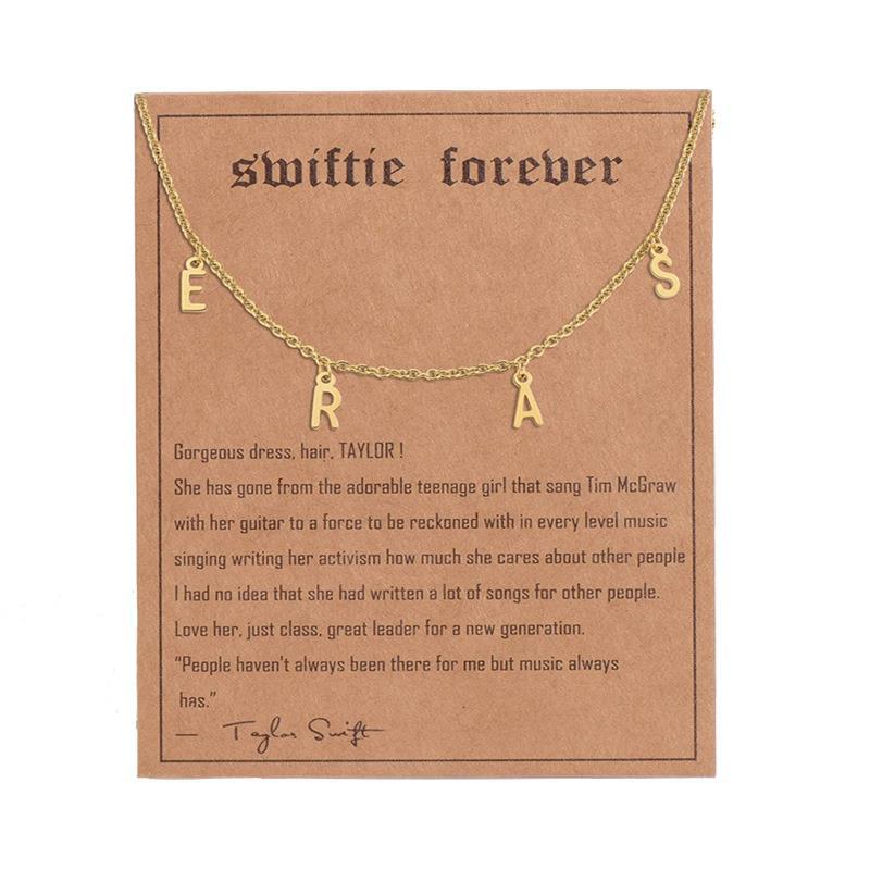 Simple Letter Stainless Steel Pendant Necklace - Gold Plated Fashion Accessory