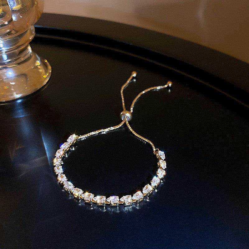 Fashion Geometric Zircon Alloy Bracelet for Women