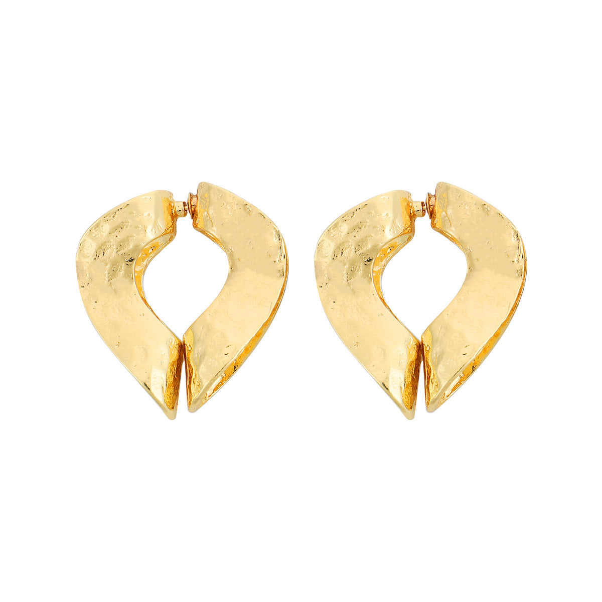 Elegant Irregular Gold Plated Alloy Drop Earrings