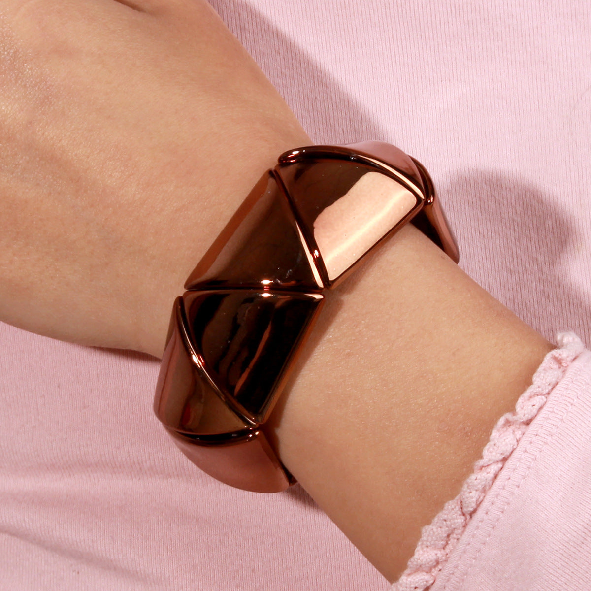 Exaggerated Geometric Triangle Acrylic Women's Bracelet
