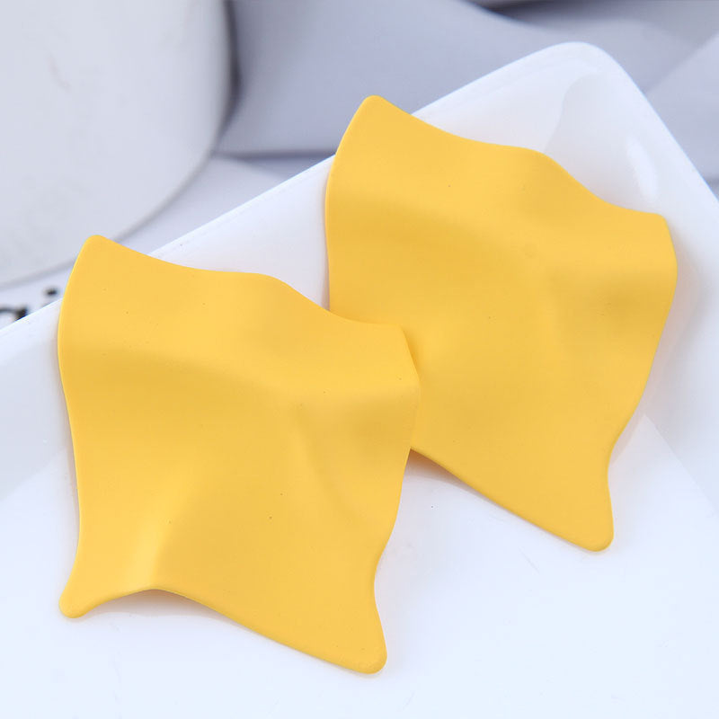 Fluorescent Geometric Metal Earrings for Women