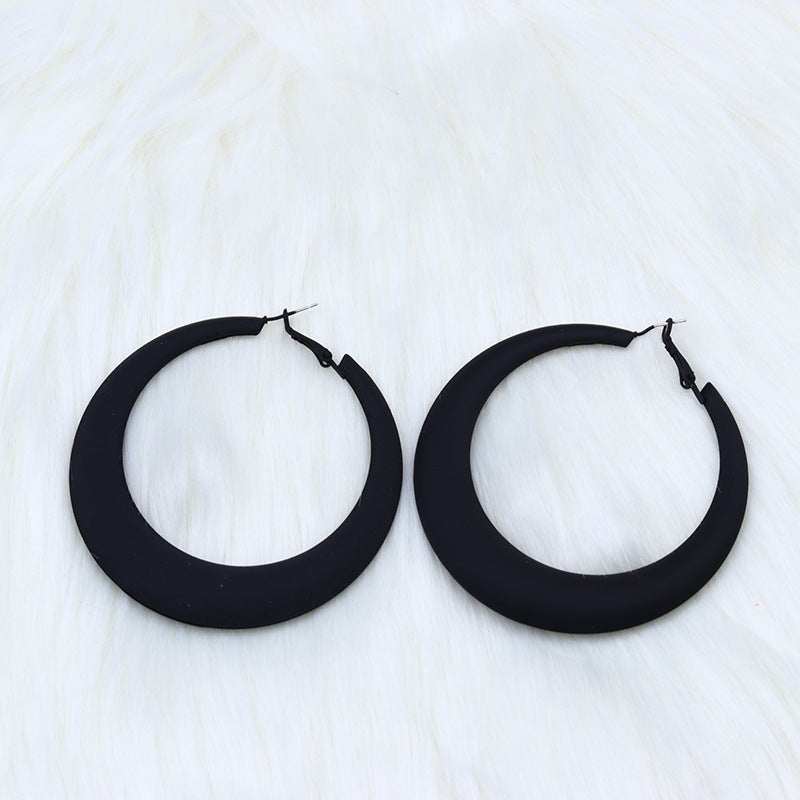 Geometric Metal Colorful Hoop Earrings for Women