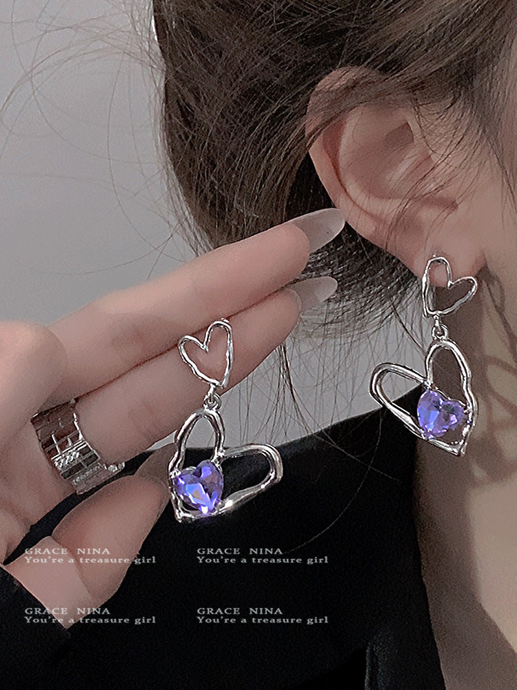 Elegant Bow Knot Shell & Rhinestone Flower Butterfly Women's Earrings - 1 Pair