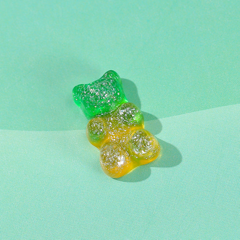 Fashion Contrast Color Gummy Bear Resin Accessories and Stud Earrings