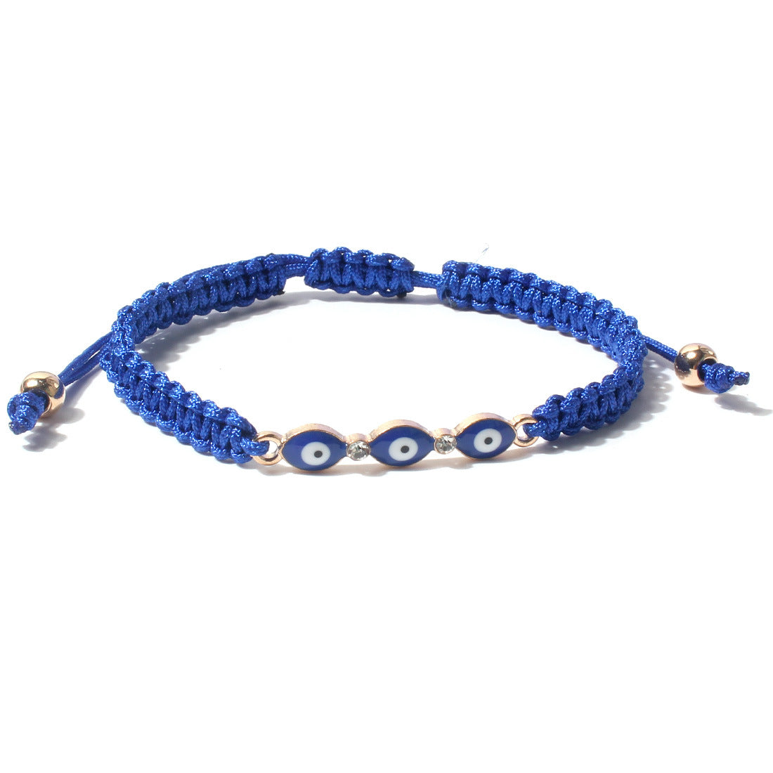 Fashion Evil Eye Heart Flower Woven Bracelet