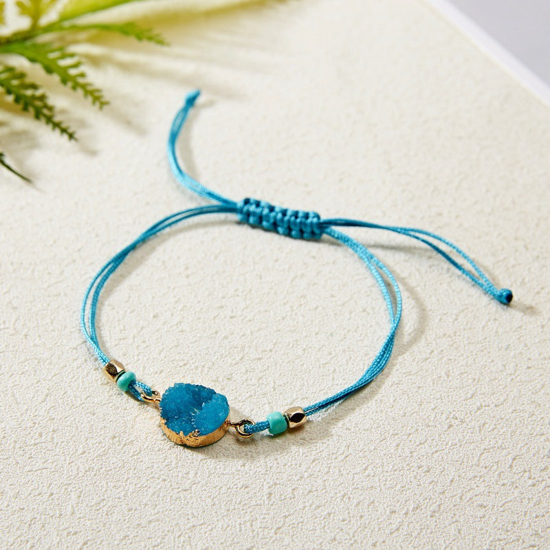 Simple Creative Resin Stone Woven Bracelet Jewelry