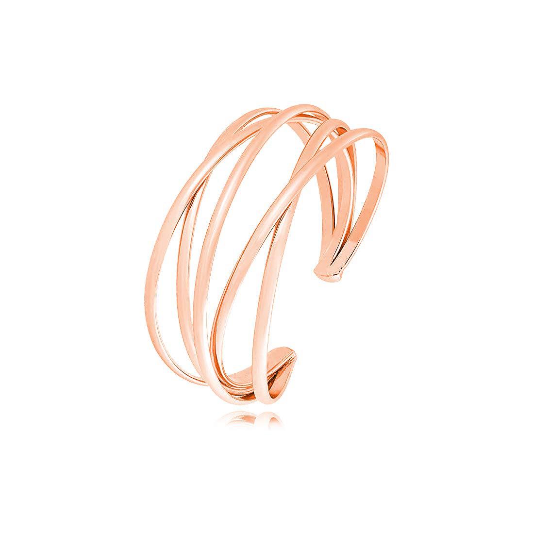 New Fashion Geometric Open Metal Cross Statement Bracelet Wholesale