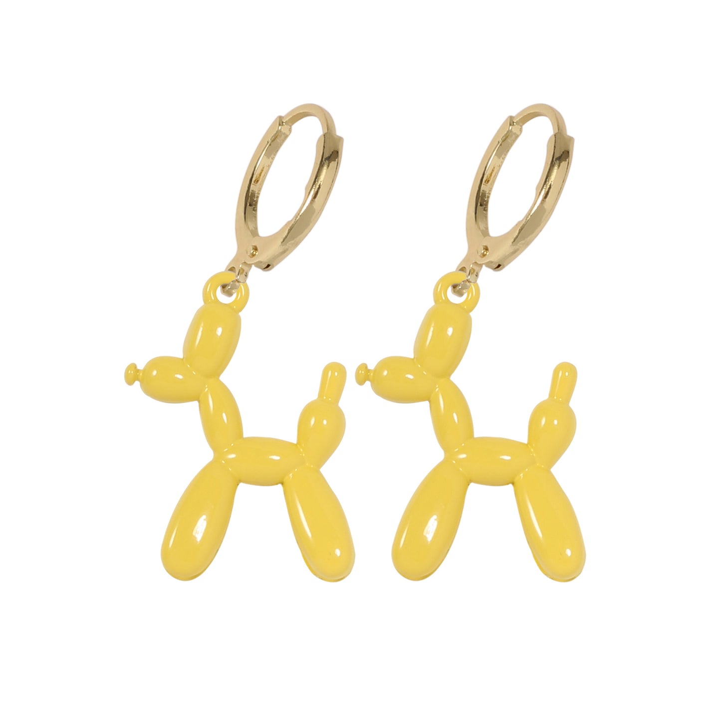 Cartoon Candy Color Balloon Dog Earrings - Fashionable Alloy DIY Jewelry Accessories