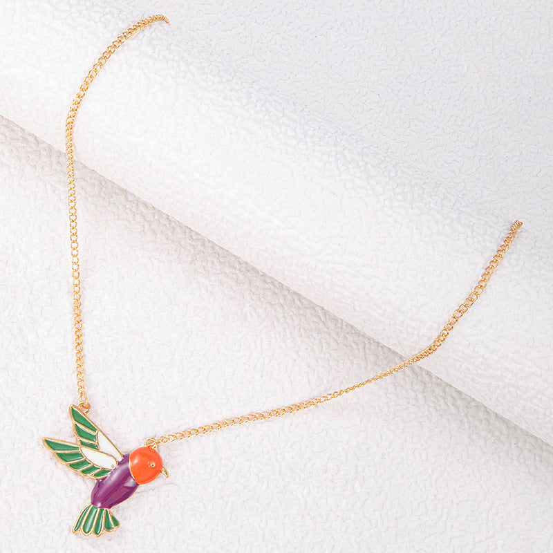 Halloween Geometric Pumpkin Lantern & Enamel Rose Pendant Necklace