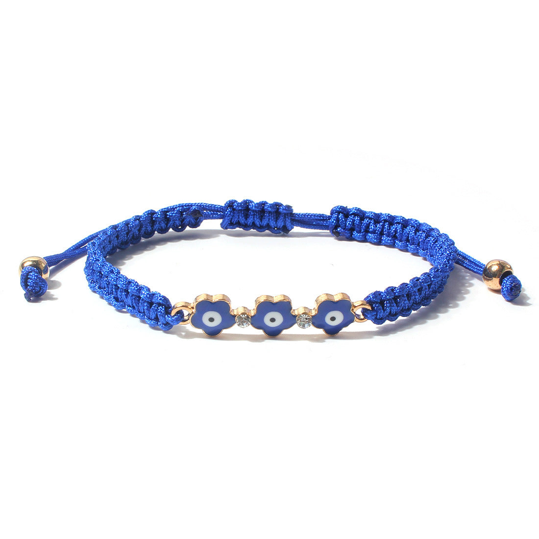 Fashion Evil Eye Heart Flower Woven Bracelet