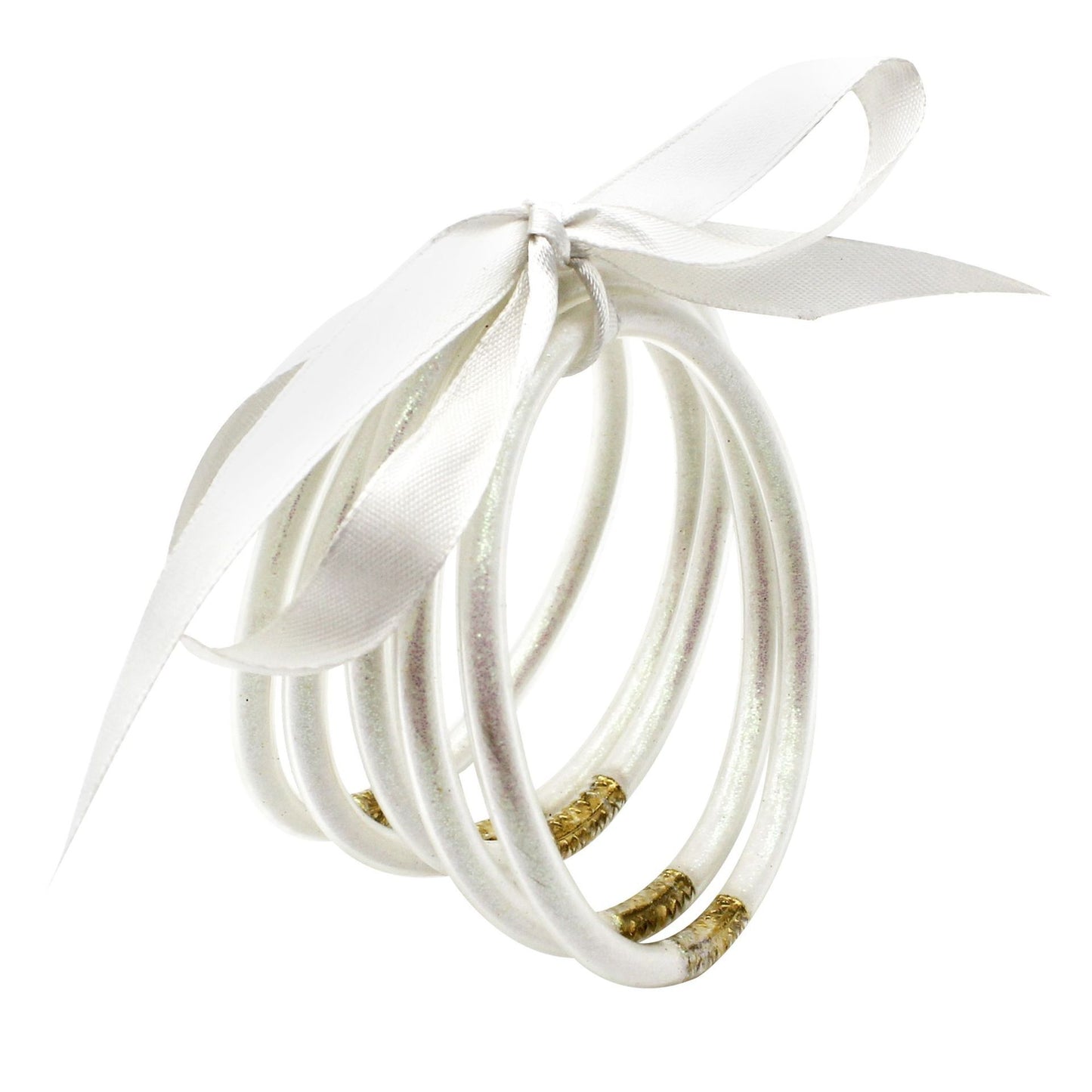 Fashion Multi-Layer Silicone Ribbon Glitter Women's Bangle Bracelet