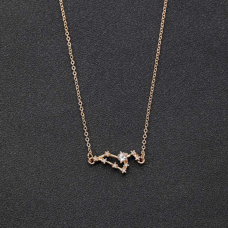 Starry Sky Zodiac Constellation Pendant Necklace