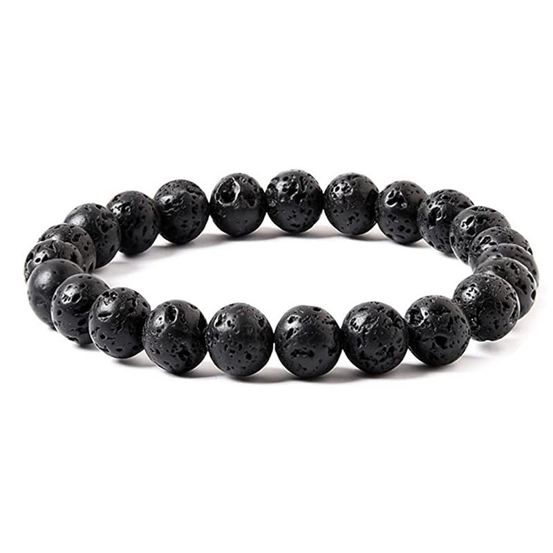 Retro Geometric Obsidian & Tiger Eye Unisex Bracelet