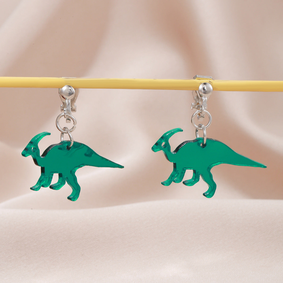 Cartoon Dinosaur Acrylic Earrings for Kids - Creative and Stylish Design